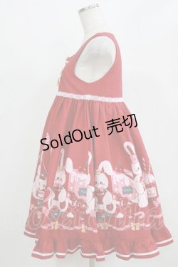 画像2: To Alice / チェリーラビットジャンパースカート S レッド H-26-02-18-024-LO-OP-NS-ZH