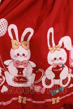 画像4: To Alice / チェリーラビットジャンパースカート S レッド H-26-02-18-024-LO-OP-NS-ZH
