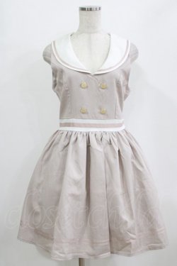 画像1: Amavel / セーラ‐ジャンパースカート Free ピンクベージュ H-26-02-18-025-CA-OP-NS-ZH