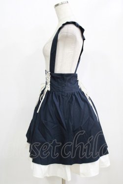 画像2: Amavel / サスペンダースカート Free ネイビー H-26-02-18-029-CA-SK-NS-ZH