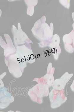 画像4: Honey Cinnamon / うさぎ柄スカート Free ブラック H-26-02-18-030-LO-SK-NS-ZH