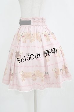 画像2: Ank Rouge / くま＆ビスケット柄スカート M ピンク H-26-02-18-031-CA-SK-NS-ZH