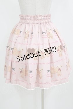 画像3: Ank Rouge / くま＆ビスケット柄スカート M ピンク H-26-02-18-031-CA-SK-NS-ZH