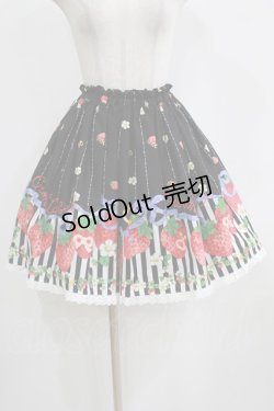 画像1: metamorphose / ストロベリークラウンミニスカート Free ブラック H-26-02-18-032-ME-SK-NS-ZH