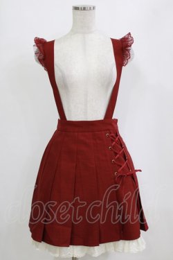 画像1: Secret Honey / サスペンダースカート Free レッド H-26-02-18-036-CA-SK-NS-ZH