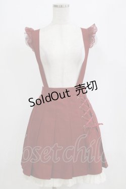 画像1: Secret Honey / サスペンダースカート Free レッド H-26-02-18-036-CA-SK-NS-ZH