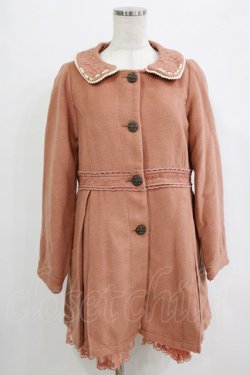画像1: axes femme / パール使いコート M ピンク H-26-02-18-044-AX-CO-NS-ZH