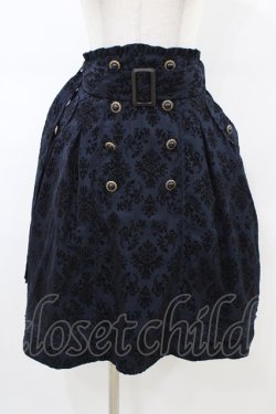 画像1: axes femme / 総フロッキートレンチスカート  ネイビー H-26-02-18-1038-AX-SK-KB-ZH