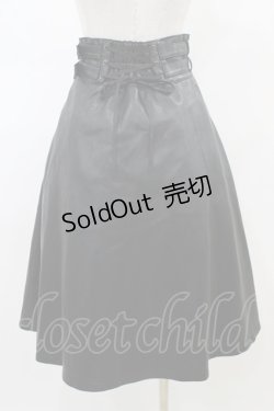 画像2: Moi-meme-Moitie / クロスローズ合皮スカート  黒×青 H-26-02-18-1040-MO-SK-KB-ZH