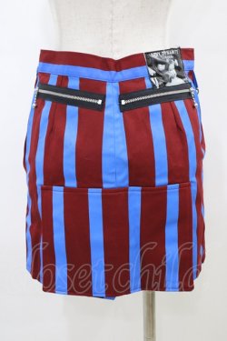 画像2: SEXY DYNAMITE LONDON / ロンドンストライプボンテージスカート M バーガンディ H-26-02-18-1042-PU-SK-KB-ZH