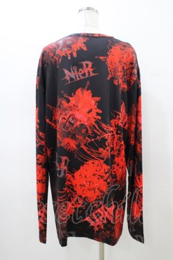 画像2: NieR Clothing / プリントLONG CUTSEW  ブラック×レッド H-26-02-18-1045-PU-TO-KB-ZH