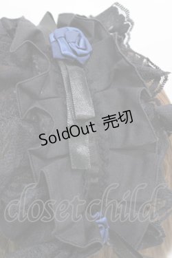 画像3: MARBLE / サテンバラ付きタックプリーツヘッドドレス  黒×青 H-26-02-18-1005-GO-AC-KB-ZH