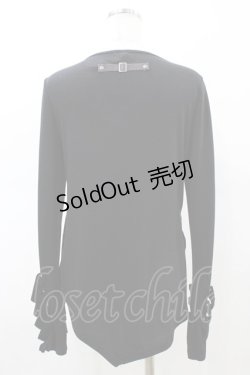 画像2: Ozz Croce / 切替Vネックカットソー  ブラック H-26-02-18-1052-OO-TO-KB-ZH