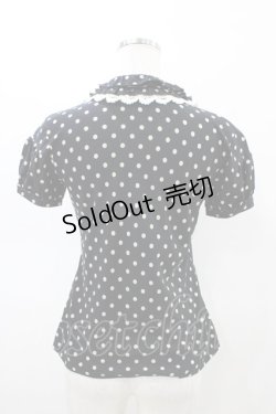 画像2: Jane Marple / ドットパフポロカットソー M ブラック H-26-02-18-1053-JM-TO-AK-ZH