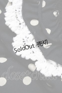 画像3: Jane Marple / ドットパフポロカットソー M ブラック H-26-02-18-1053-JM-TO-AK-ZH