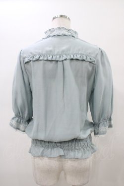 画像2: axes femme / ヨーク切替シャーリングブラウス  サックス H-26-02-18-1056-AX-BL-KB-ZH