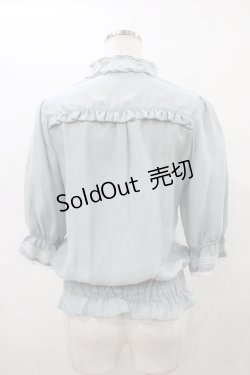 画像2: axes femme / ヨーク切替シャーリングブラウス  サックス H-26-02-18-1056-AX-BL-KB-ZH