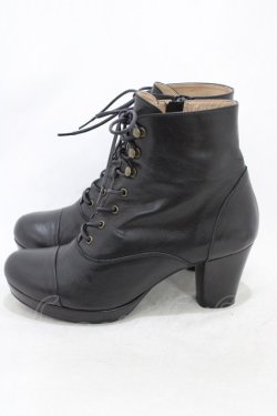 画像2: あしながおじさん / ショートブーツ 24 ブラック H-26-02-18-1001-PU-SH-KB-ZH