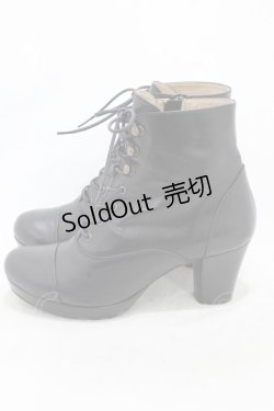 画像2: あしながおじさん / ショートブーツ 24 ブラック H-26-02-18-1001-PU-SH-KB-ZH