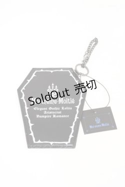 画像1: Moi-meme-Moitie / コフィンロゴパスケース  ブラック×ホワイト H-26-02-18-1008-MO-ZA-KB-ZH