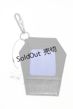 画像2: Moi-meme-Moitie / コフィンロゴパスケース  ブラック×ホワイト H-26-02-18-1008-MO-ZA-KB-ZH