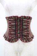 Sheglit / フリルリボンコルセット M ボルドーストライプ H-26-02-18-1014-EL-ZA-KB-ZH