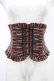 画像1: Sheglit / フリルリボンコルセット M ボルドーストライプ H-26-02-18-1014-EL-ZA-KB-ZH (1)