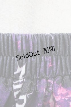 画像4: NieR Clothing / プリント切替サルエルパンツ  黒×紫 H-26-02-18-1022-PU-PA-KB-ZH