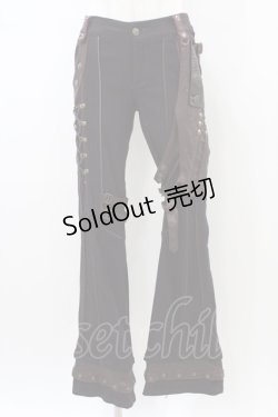 画像1: Ozz Croce / ハーネス風パンツ  ボルドー H-26-02-18-1023-OO-PA-KB-ZH