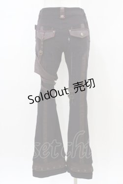 画像2: Ozz Croce / ハーネス風パンツ  ボルドー H-26-02-18-1023-OO-PA-KB-ZH