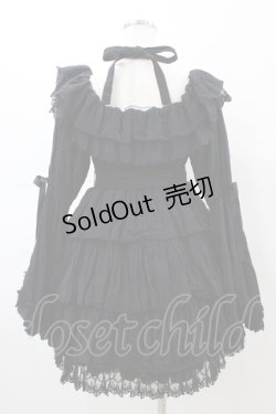 画像2: Vallee lys / Coquelicot Dress -gauze-  ブラック H-26-02-18-1028-GO-OP-KB-ZH