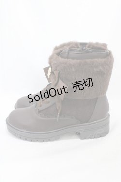 画像2: m petit by misako / AMNIFFレースUPブーツ L ブラウン H-26-02-18-1003-LO-SH-KB-ZH