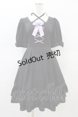 画像1: Amavel / Sweet Ribbonワンピース  ブラック H-26-02-18-1030-CA-OP-KB-ZH