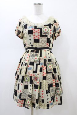 画像1: Emily Temple cute / トランププリントワンピース  クロ H-26-02-18-1031-ET-OP-KB-ZH