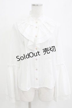 画像1: Amavel / アンティークバックルフレアスリーブブラウス Free オフ H-26-02-18-064-CA-BL-NS-ZH