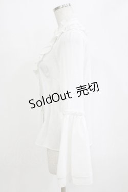 画像2: Amavel / アンティークバックルフレアスリーブブラウス Free オフ H-26-02-18-064-CA-BL-NS-ZH