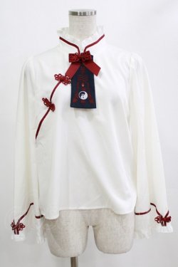 画像1: Amavel / キョンシーチャイナブラウス Free オフ H-26-02-18-065-CA-BL-NS-ZH