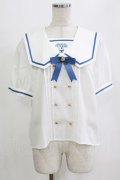 Amavel / くまさんアイスセーラーブラウス Free オフ/ブルー H-26-02-18-066-CA-BL-NS-ZH