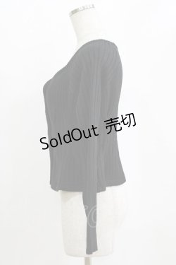 画像2: Fi.n.t / コルセット風タックニットカーディガン Free BLACK H-26-02-18-069-CA-TO-NS-ZH