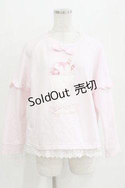 画像1: To Alice / パフェプリントトップス M ピンク H-26-02-18-072-LO-TO-NS-ZH