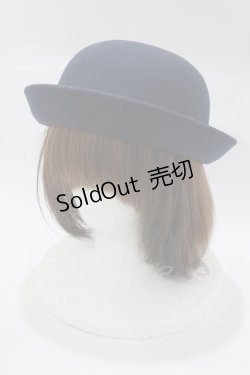 画像1: To Alice / フェルトハット  ネイビー H-26-02-18-080-LO-AC-NS-ZH