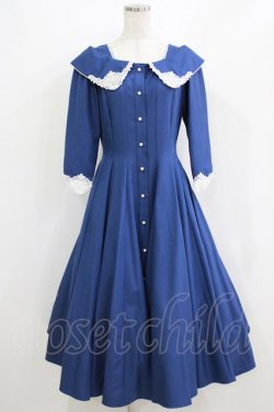 画像1: Innocent World / ハートレースワンピース M サファイアブルー×生成 /Sapphire Blue×Beige H-26-02-18-010-IW-OP-NS-ZH