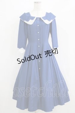 画像1: Innocent World / ハートレースワンピース M サファイアブルー×生成 /Sapphire Blue×Beige H-26-02-18-010-IW-OP-NS-ZH