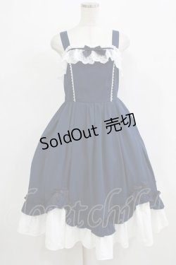 画像1: Chalmiere / 不思議の国のジャンパースカート M ネイビー H-26-02-18-002-0-OP-NS-ZH