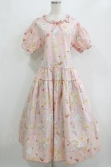 PINK HOUSE / 幸見うさぎプリントティアードワンピース Free ピンク H-26-02-18-013-LO-OP-NS-ZH