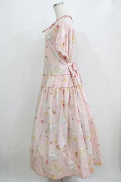 画像2: PINK HOUSE / 幸見うさぎプリントティアードワンピース Free ピンク H-26-02-18-013-LO-OP-NS-ZH