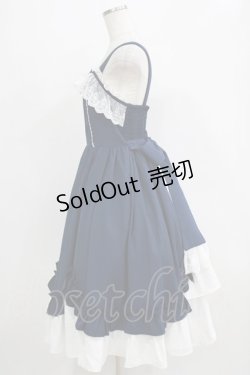 画像2: Chalmiere / 不思議の国のジャンパースカート M ネイビー H-26-02-18-002-0-OP-NS-ZH