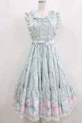 Angelic Pretty / 夢見るTiny Bearエプロン風ティアードスカート Free ミント H-26-02-18-014-AP-OP-NS-ZH