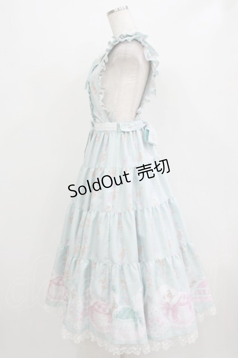 画像2: Angelic Pretty / 夢見るTiny Bearエプロン風ティアードスカート Free ミント H-26-02-18-014-AP-OP-NS-ZH (2)