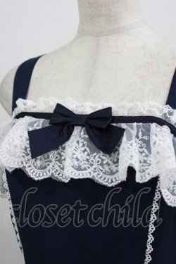 画像4: Chalmiere / 不思議の国のジャンパースカート M ネイビー H-26-02-18-002-0-OP-NS-ZH